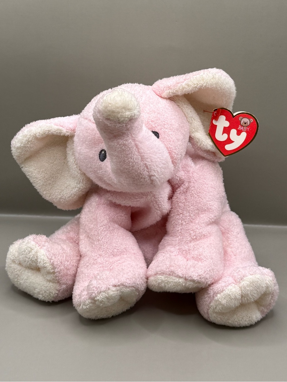 Ty Pluffies Love To Baby Winks Rare Pink Elephant Plush Stuffed Animal 2006